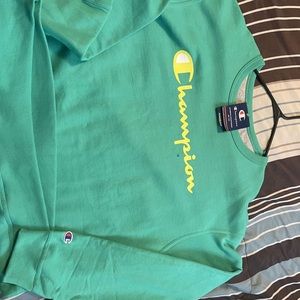 Greenish champion crew neck sweater